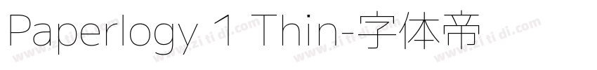 Paperlogy 1 Thin字体转换